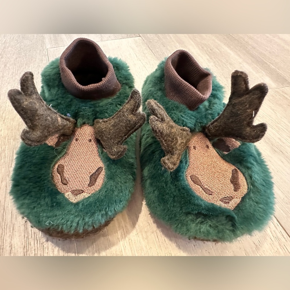 LL Bean Toddler Moose Slippers